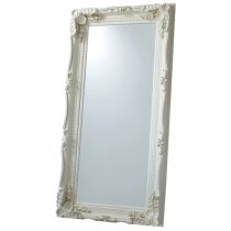 Louisa Rectangular Leaner Mirror In Cream Frame