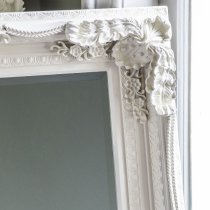 Louisa Rectangular Leaner Mirror In Cream Frame