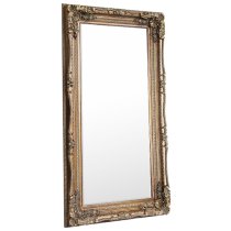 Louisa Rectangular Leaner Mirror In Gold Frame