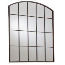 Union Window Design Wall Mirror In Black Metal Frame