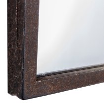 Union Window Design Wall Mirror In Black Metal Frame