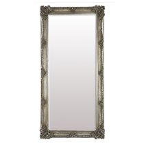 Wickford Large Rectangular Leaner Floor Mirror In Silver