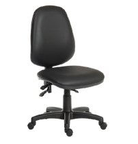 Pecos Leather Home And Office Chair In Black