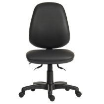 Pecos Leather Home And Office Chair In Black