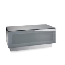 Elements Wooden TV Stand With Glass Door In Grey