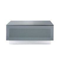 Elements Wooden TV Stand With Glass Door In Grey