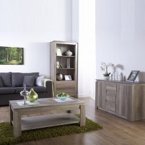 Camerton Wooden Sideboard In Oak With 2 Doors And 3 Drawers