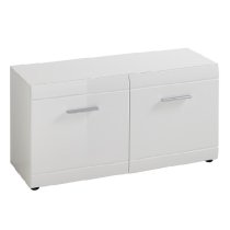 Adrian Shoe Bench In White High Gloss Fronts With 2 Doors