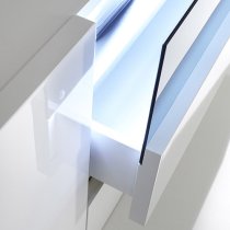 Genie Sideboard In High Gloss White With LED Lighting