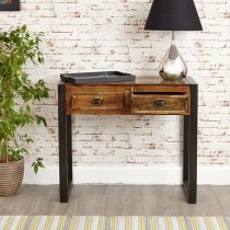 London Urban Chic Rectangular Wooden Console Table With 2 Drawer