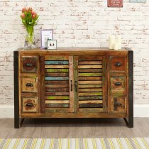 London Urban Chic Wooden Sideboard With 6 Drawers and 2 Doors