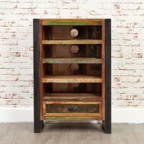 London Urban Chic Wooden Entertainment Cabinet With 4 Shelf