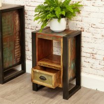 London Urban Chic Wooden Lamp Table With Drawer