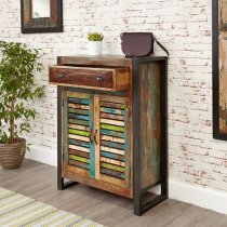 London Urban Chic Wooden Shoe Cabinet With 2 Doors