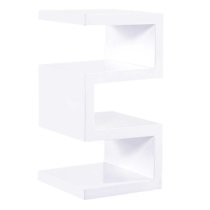 Trio High Gloss 2 Tier Side Table In White