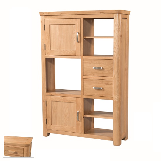 Empire Wooden High Display Unit With 2 Doors