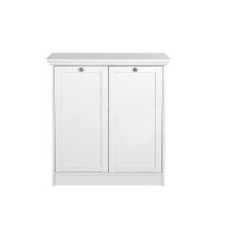 Country Storage Cabinet In White With 2 Doors