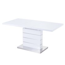 Parini Extending High Gloss Dining Table In White