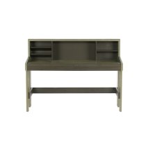 Charlotte Computer Desk In Forrest Charcoal With Shelves