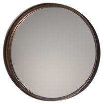 Marion Medium Round Wall Bedroom Mirror In Bronze Frame