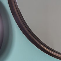 Marion Medium Round Wall Bedroom Mirror In Bronze Frame