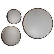 Marion Medium Round Wall Bedroom Mirror In Bronze Frame