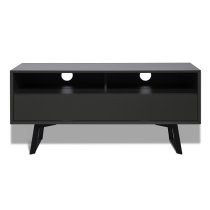 Daniel TV Stand In Charcoal Grey With Flap Door