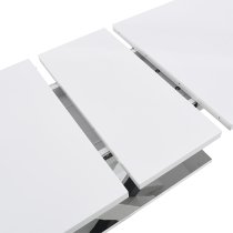 Axara Small Extending Gloss Dining Table In White And Grey