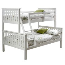 Carra Wooden Triple Bunk Bed In White