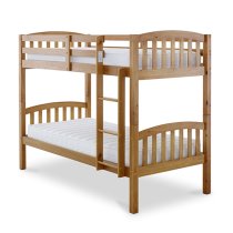 Mya Wooden Single Bunk Bed In Pine