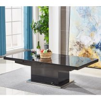 Elgin Extending Glass Top Gloss Coffee To Dining Table In Black