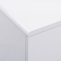 Manhattan Wide High Gloss Chest Of 6 Drawers In White