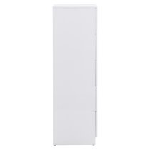 Manhattan Tall High Gloss Chest Of 5 Drawers In White