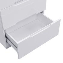 Manhattan Tall High Gloss Chest Of 5 Drawers In White