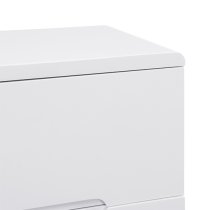 Manhattan Tall High Gloss Chest Of 5 Drawers In White