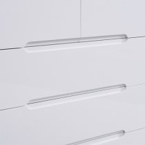 Manhattan High Gloss Chest Of 5 Drawers In White