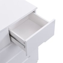 Manhattan High Gloss Chest Of 5 Drawers In White