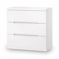 Magaly Modern Chest Of Drawers Small In White High Gloss