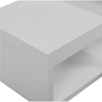 Tuna Wooden Storage Coffee Table In White And Concrete Effect