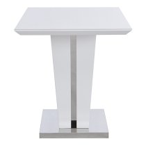 Memphis Small High Gloss Dining Table In White With Glass Top