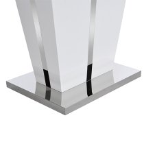 Memphis Small High Gloss Dining Table In White With Glass Top