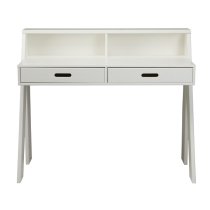 Zanbury Modern Wooden Computer Desk In White