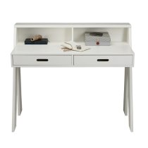 Zanbury Modern Wooden Computer Desk In White