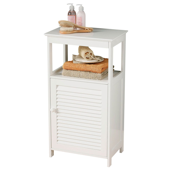 Fargo Wooden Floor Standing Bathroom Storage Cabinet In White