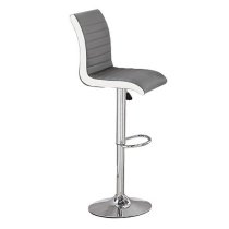 Caprice Grey High Gloss Bar Table 4 Ritz Grey White Stools