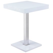 Topaz High Gloss Bar Table Square In White