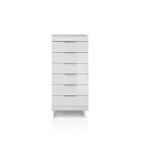 Kenia Contemporary Chest Of Drawers In White High Gloss