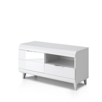 Kenia High Gloss TV Stand 1 Door 1 Drawer In White