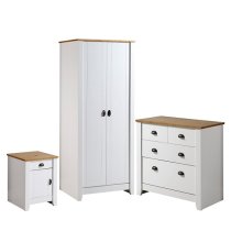 Ladkro Chest Of Drawers In White And Oak With 4 Drawers