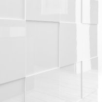 Aleta Modern Sideboard In White High Gloss With LED